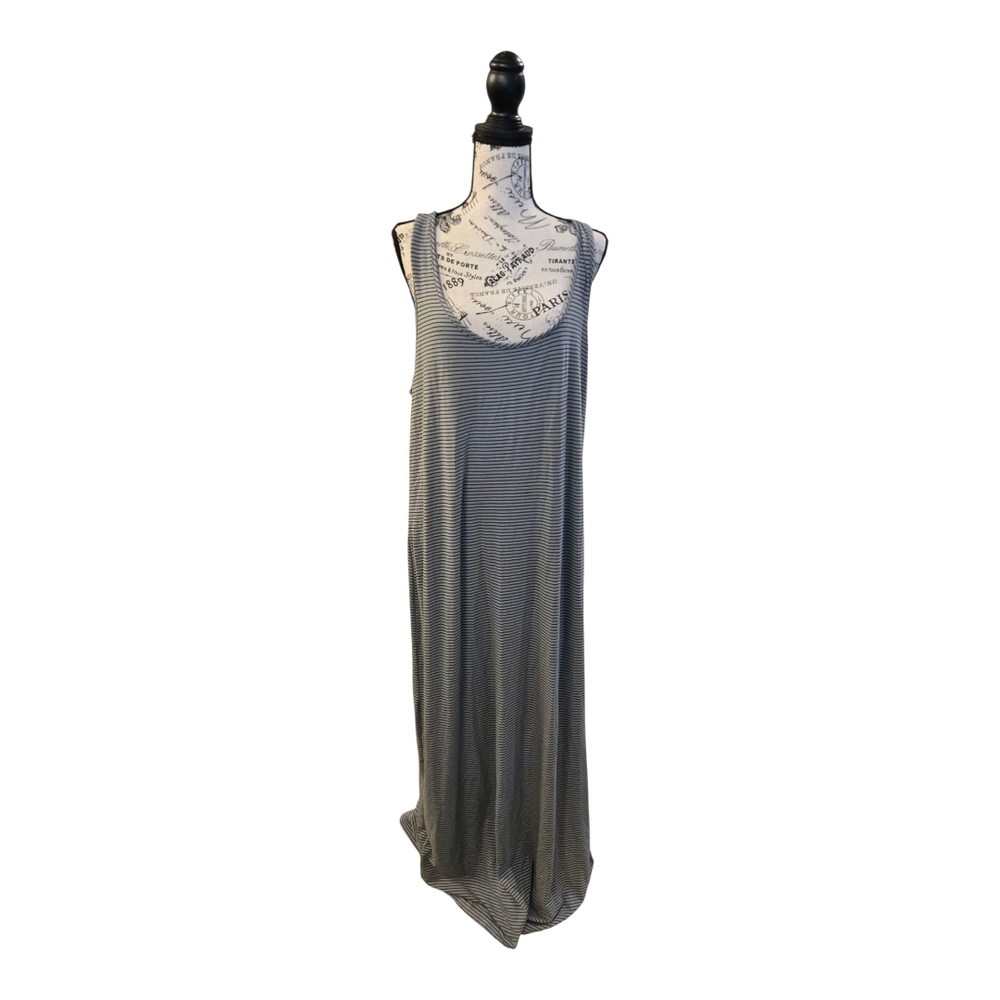 Mossimo Supply Co. Black and White Striped Maxi Dress